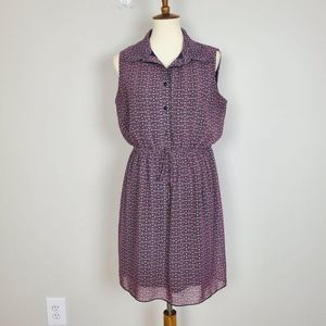 Enfocus Women Lozenge Pink Blue Sleeveless Dress